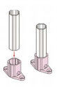 Συναρμολογήσεις ISO9001 ραφιών σωλήνων φλυτζανιών ποδιών αργιλίου για το σωλήνα 28mm